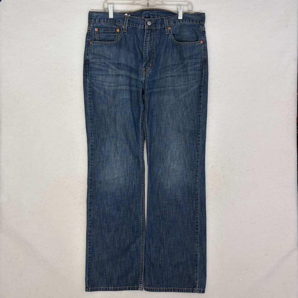 Levi's 527 Slim Bootcut Jeans Mens 36x32 Blue Medium Wash Western Denim 05527